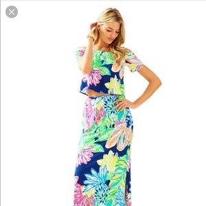 💜 SOLD 💜Lilly Pulitzer Travelers Palm Mansi Set